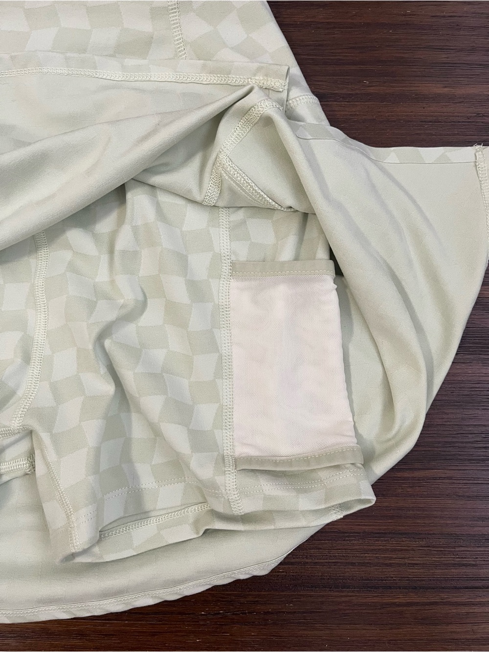 Madewell Light Sage Checkered Mini Skort - Picture 5 of 5